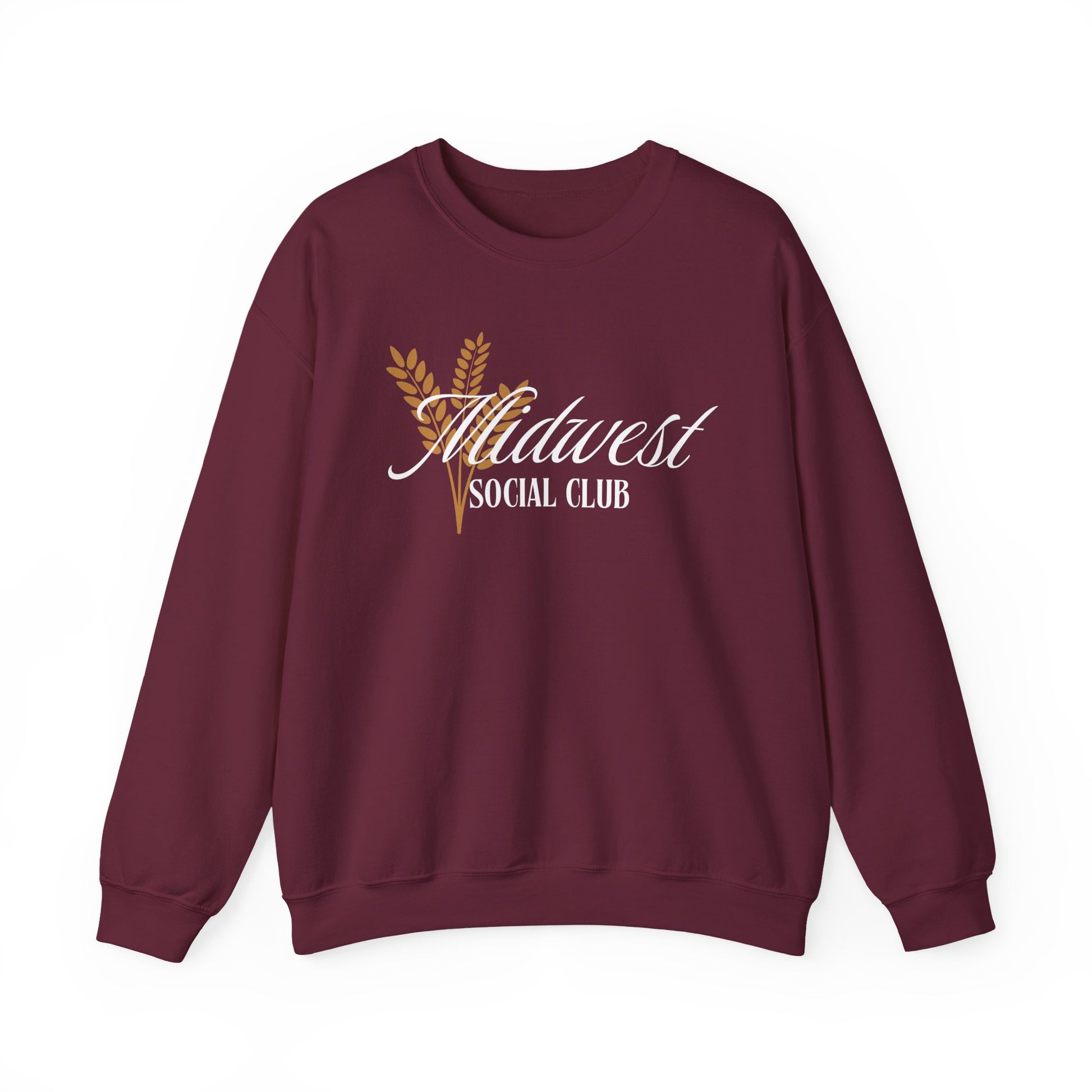 Midwest Social Club Crewneck Sweatshirt - Cozy Unisex Pullover for Community Gatherings