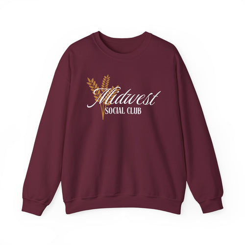 Midwest Social Club Crewneck Sweatshirt - Cozy Unisex Pullover for Community Gatherings