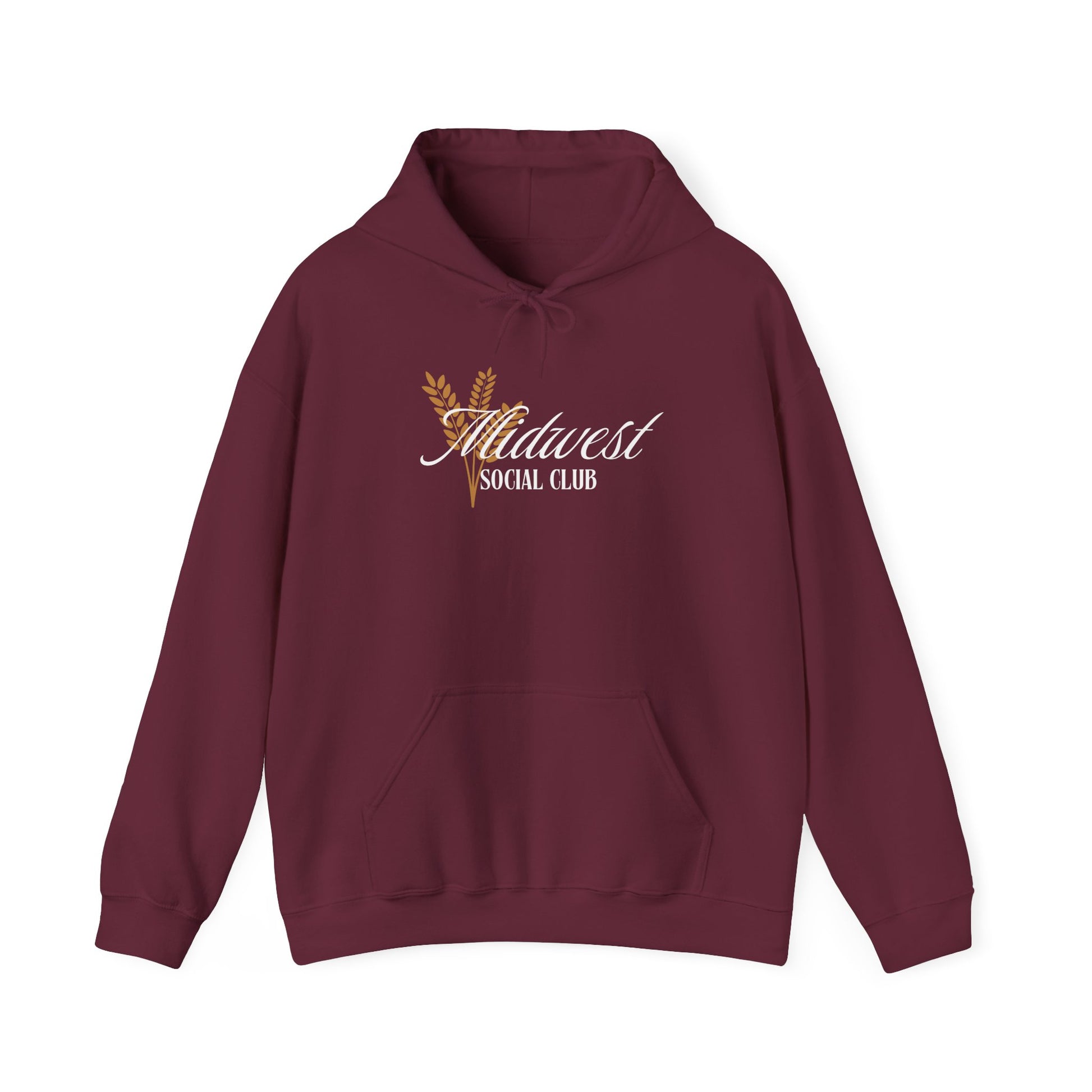 Midwest Social Club Hoodie — Autumn Wheat Graphic Hooded Sweatshirt