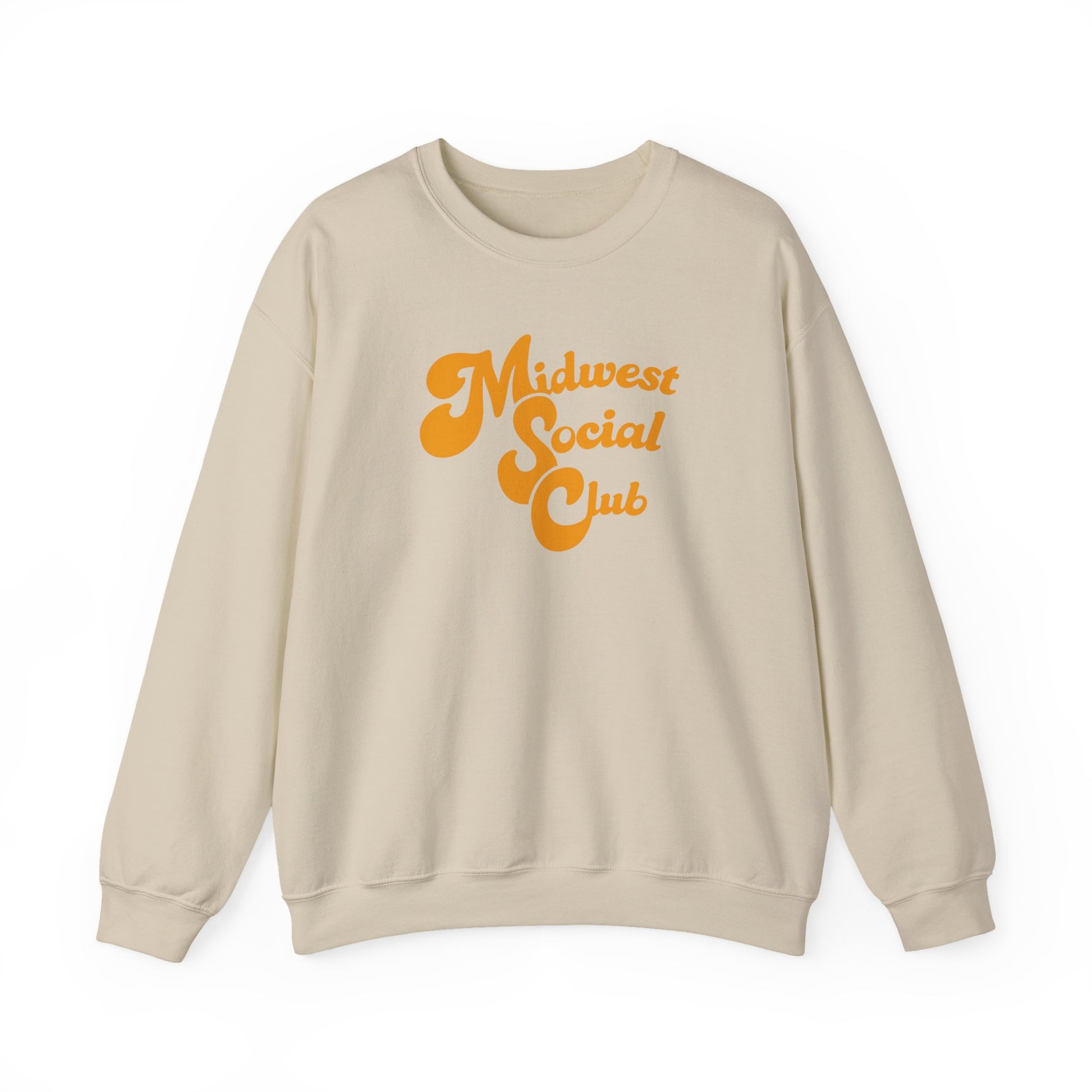 Midwest Social Club Sweatshirt — Retro Script Crewneck for Regional Pride