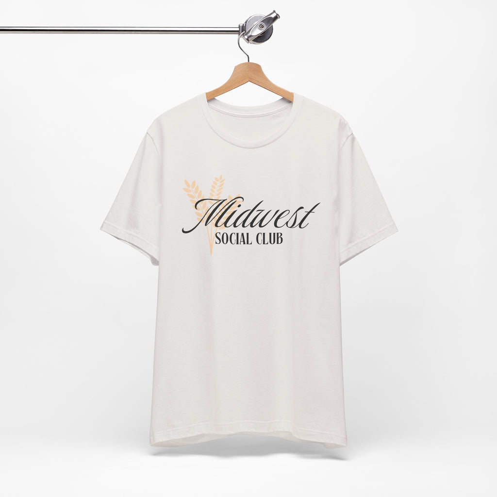 Midwest Social Club Tee: Cozy Unisex Jersey Tee for Casual Gatherings, Stylish Gift, Summer Vibes, Everyday Wear, Farmhouse Aesthetic