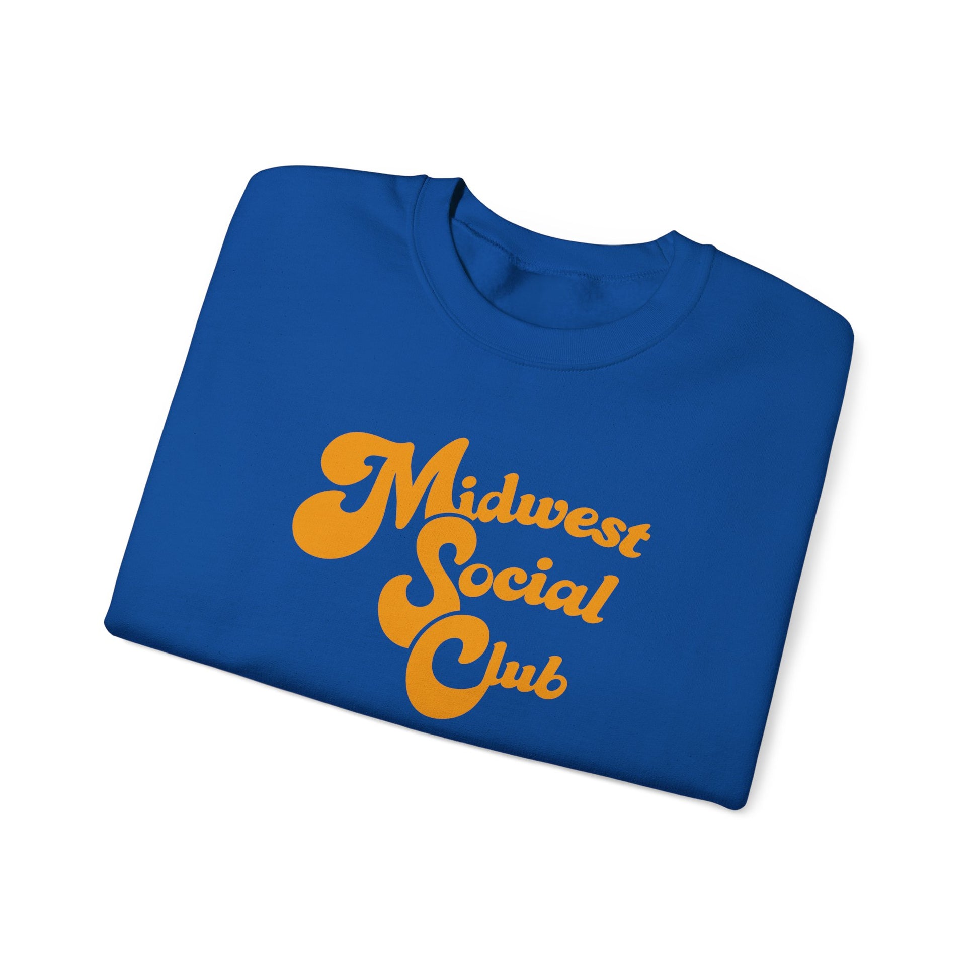 Midwest Social Club Sweatshirt — Retro Script Crewneck for Regional Pride