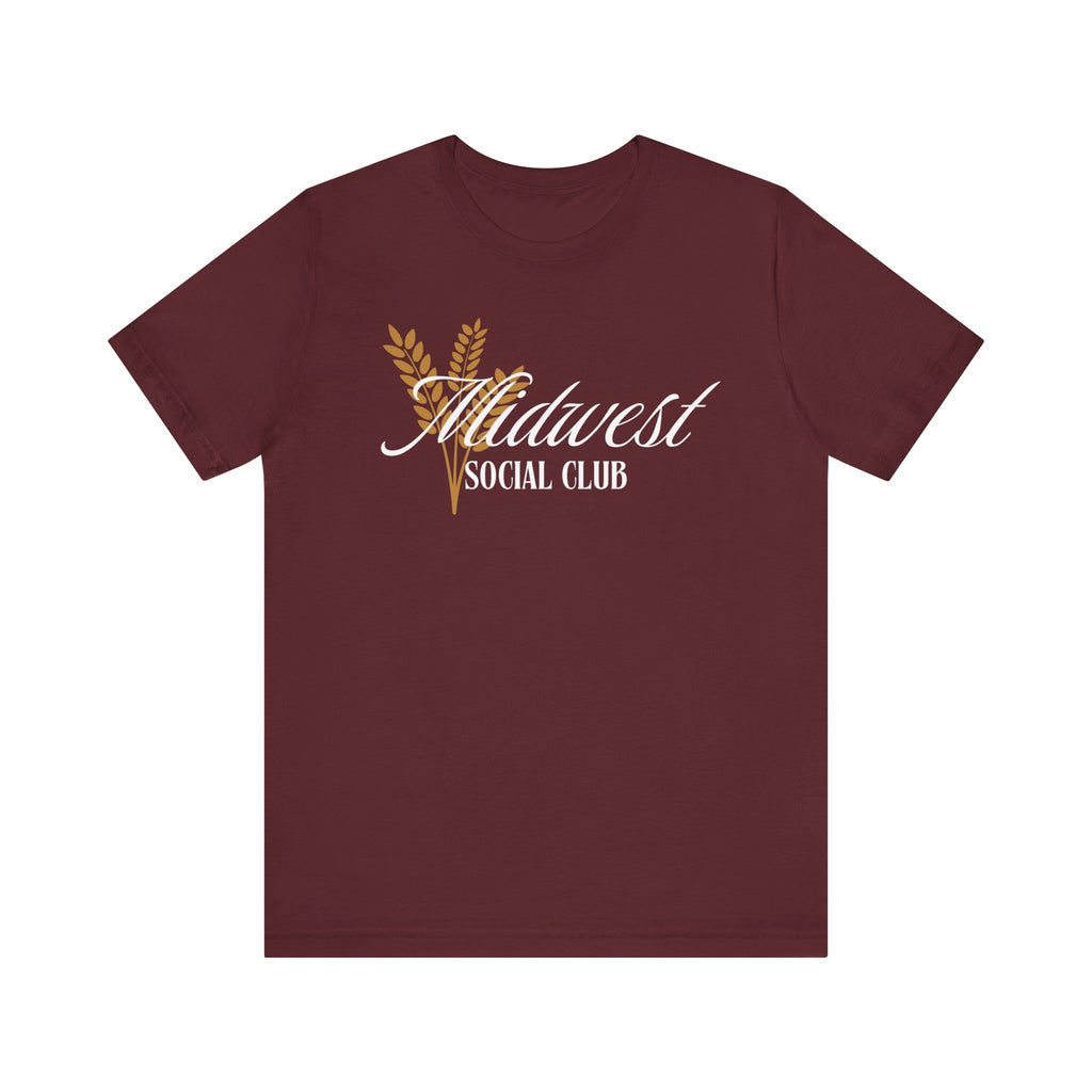 Midwest Social Club Tee: Cozy Unisex Jersey Tee for Casual Gatherings, Stylish Gift, Summer Vibes, Everyday Wear, Farmhouse Aesthetic