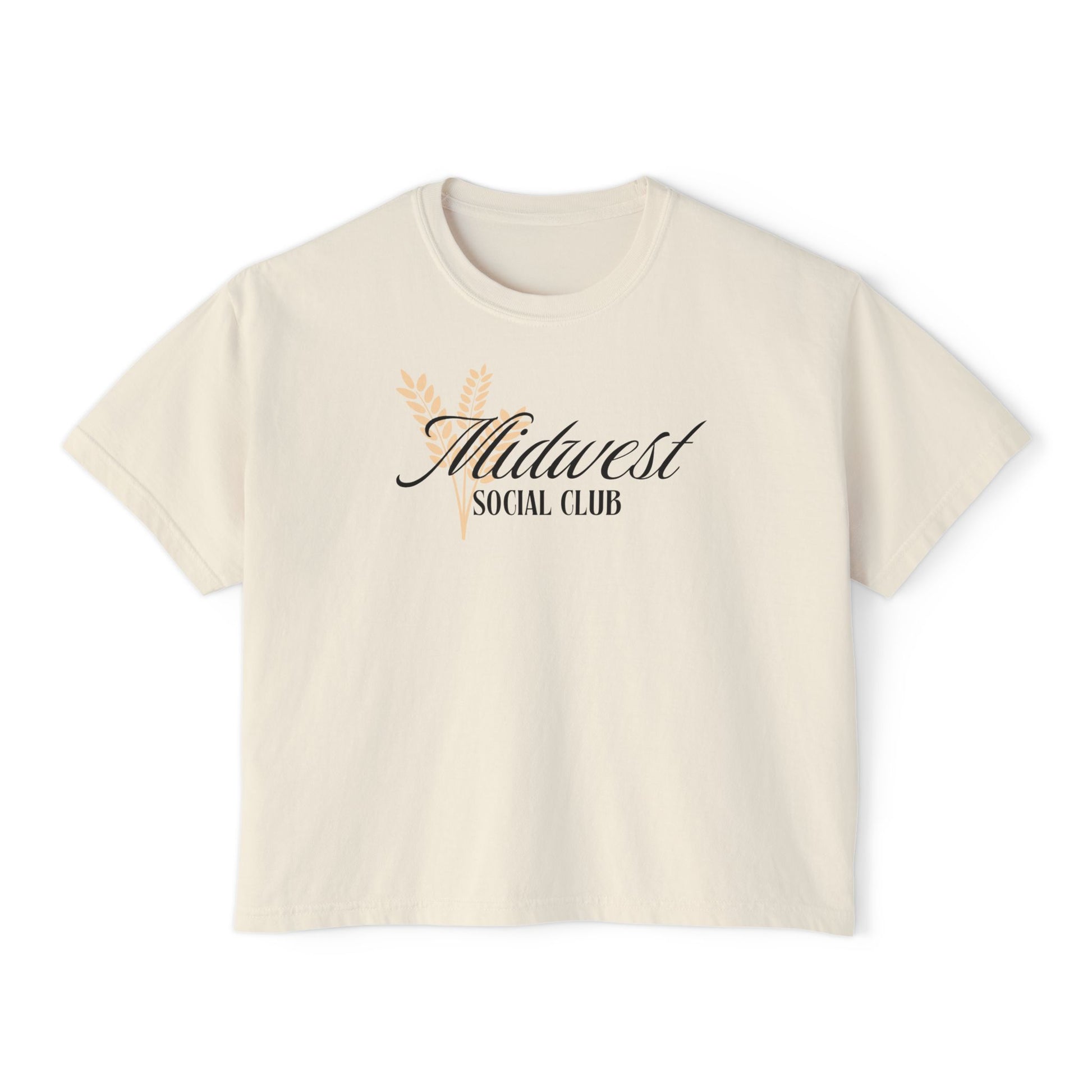 Midwest Social Club Women's Boxy Tee - Casual and Stylish Graphic Tee for Every Occasion