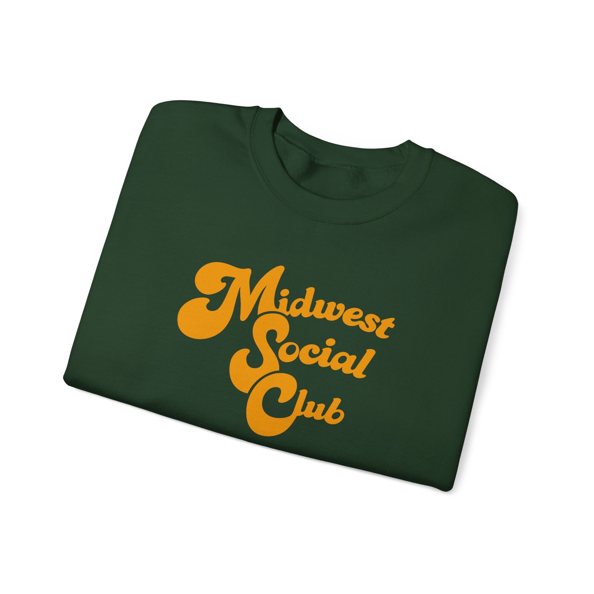 Midwest Social Club Sweatshirt — Retro Script Crewneck for Regional Pride