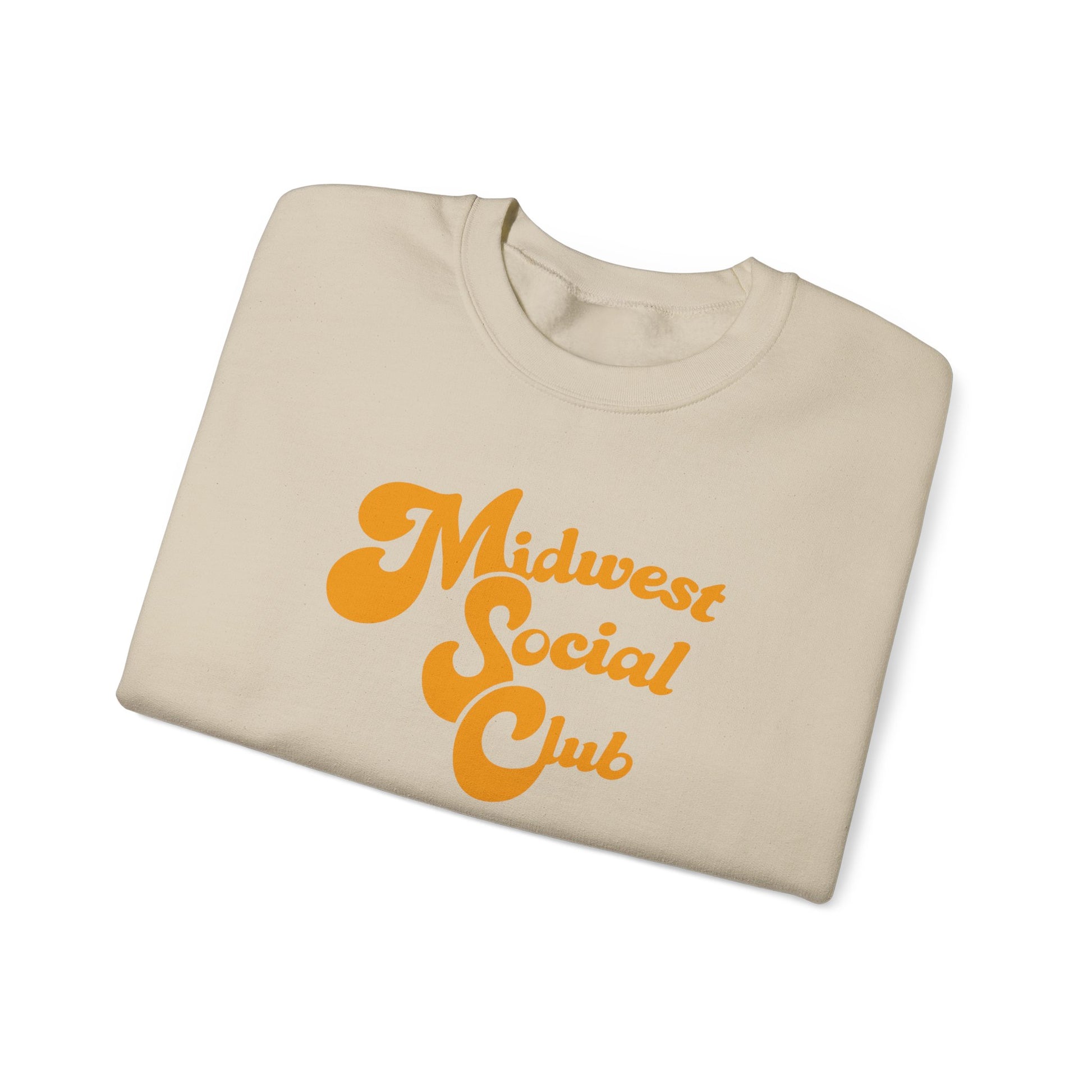 Midwest Social Club Sweatshirt — Retro Script Crewneck for Regional Pride