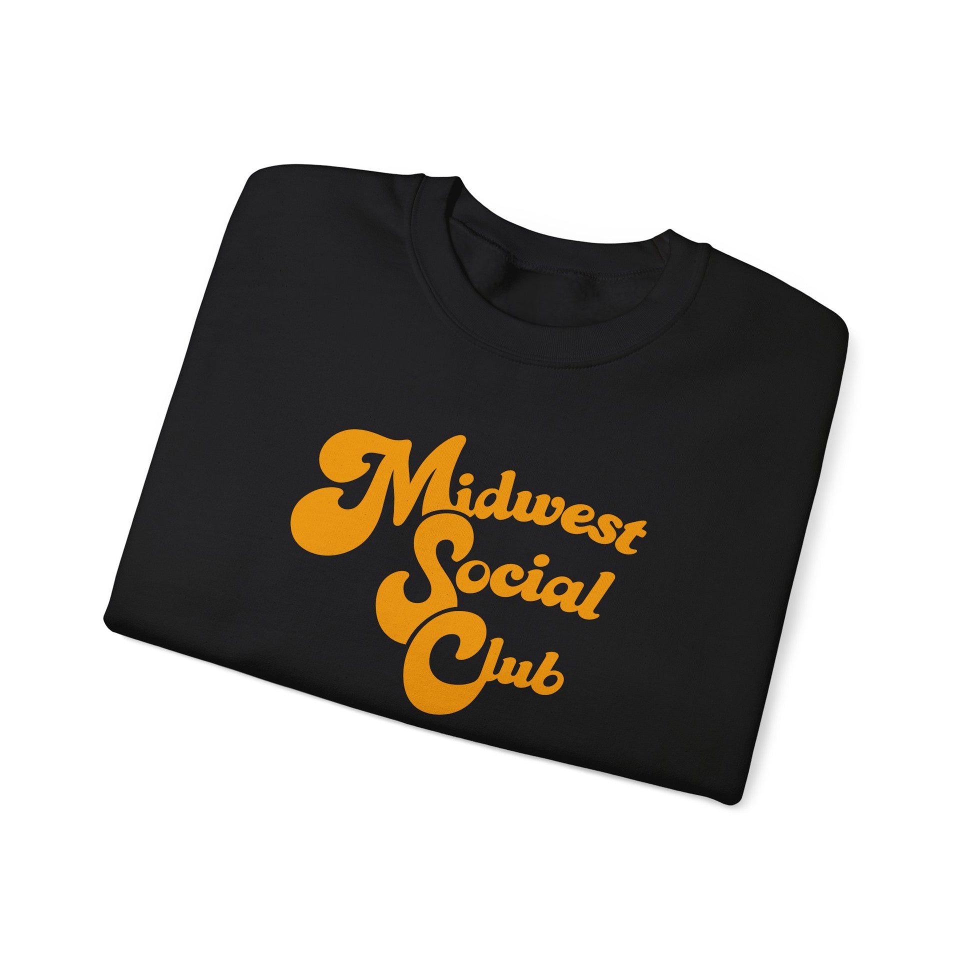 Midwest Social Club Sweatshirt — Retro Script Crewneck for Regional Pride