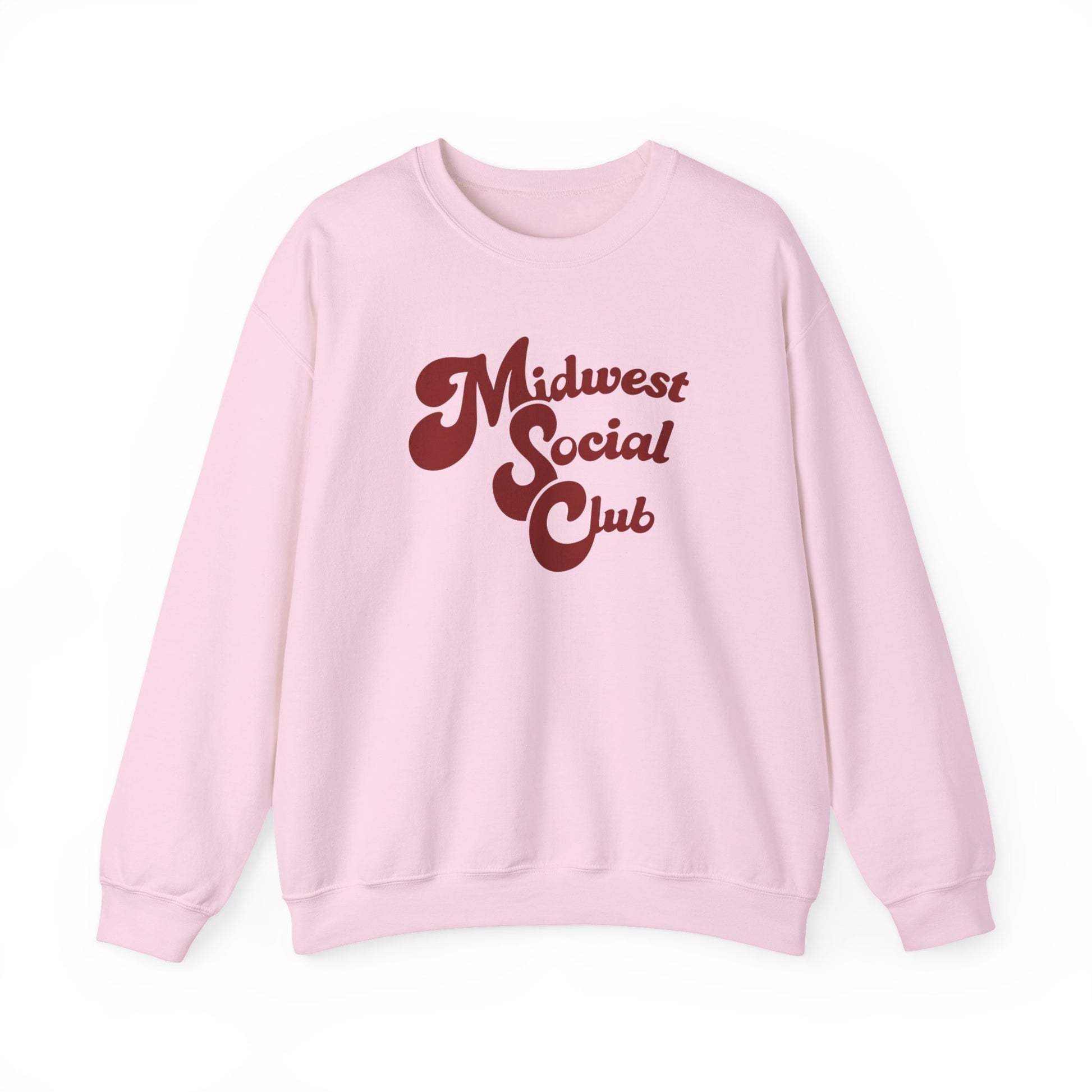 Midwest Social Club Sweatshirt — Retro Script Crewneck for Regional Pride