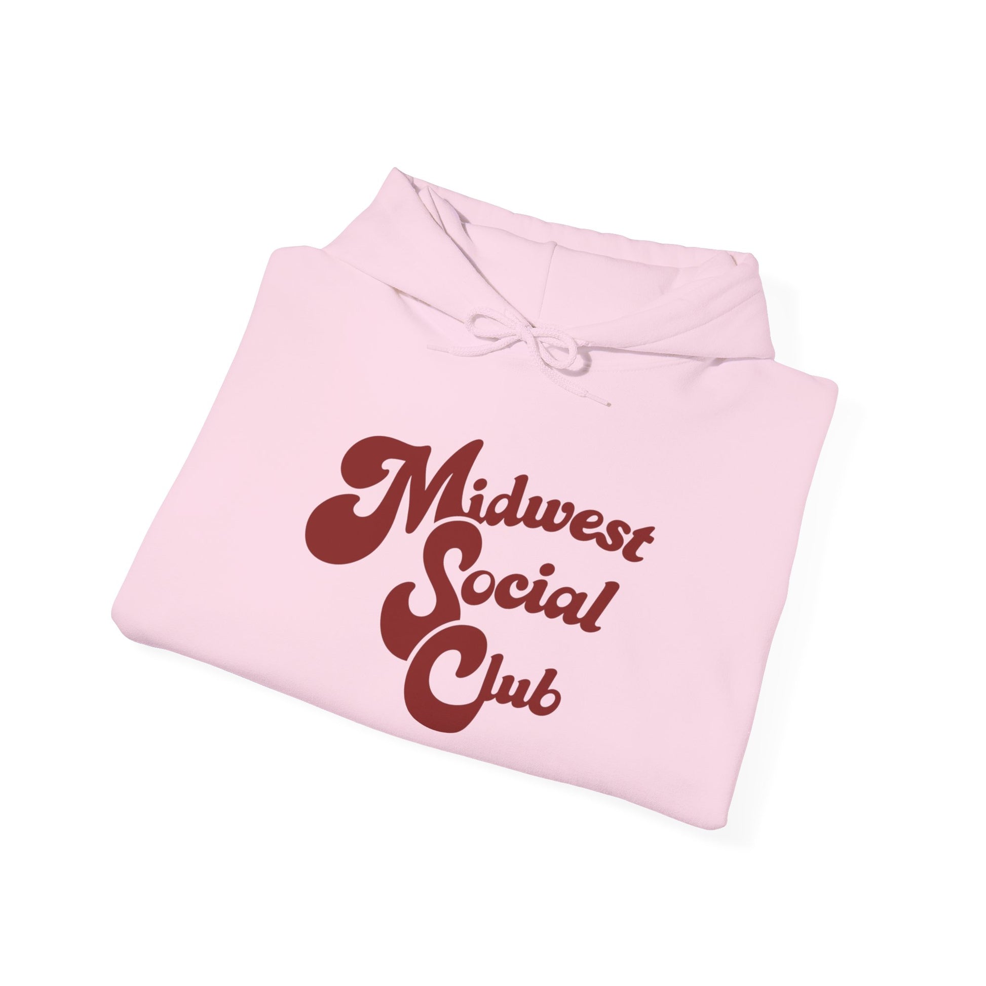 Midwest Social Club Hoodie, Cozy Sweatshirt, Casual Fashion, Gift for Friends, Comfortable Apparel, Fall Essentials