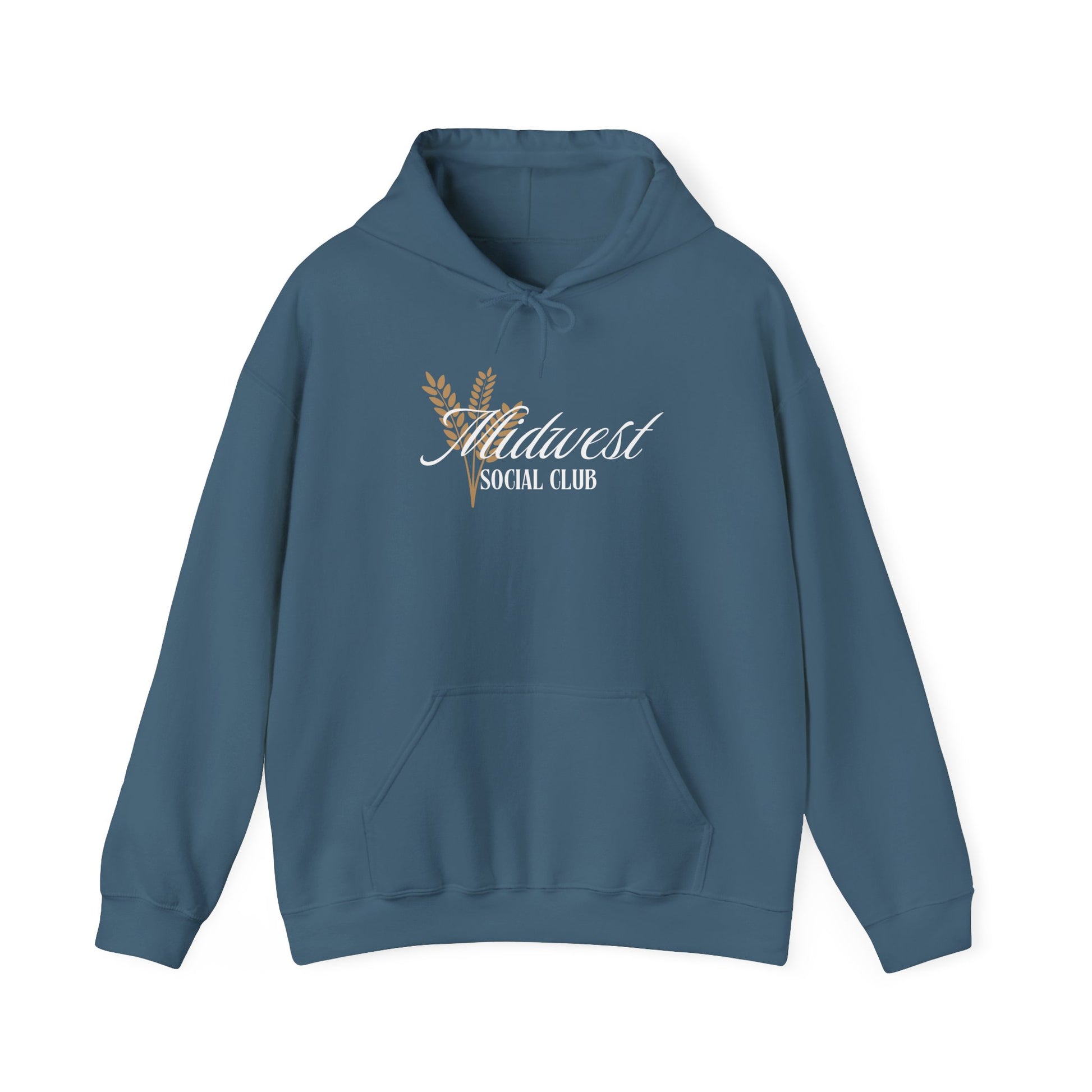 Midwest Social Club Hoodie — Autumn Wheat Graphic Hooded Sweatshirt