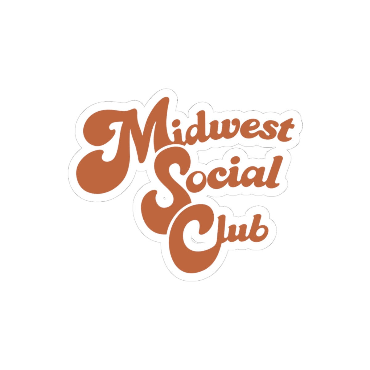 Midwest Social Club Stickers, Retro Vibe Labels for Laptops, Journals, DIY Projects, Gifts for Friends, Cute Decor
