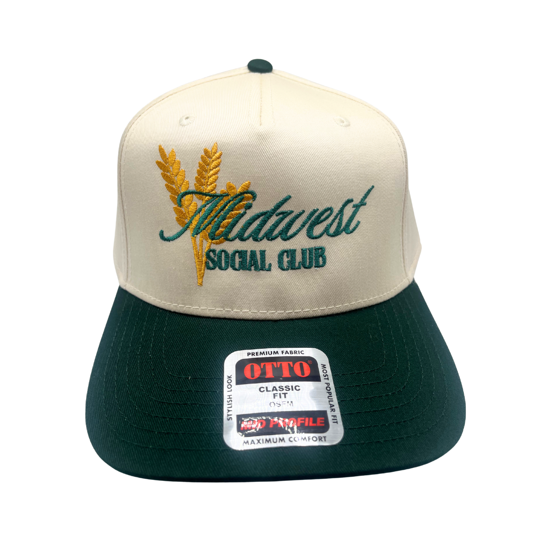 Midwest Social Club Green Embroidered Hat